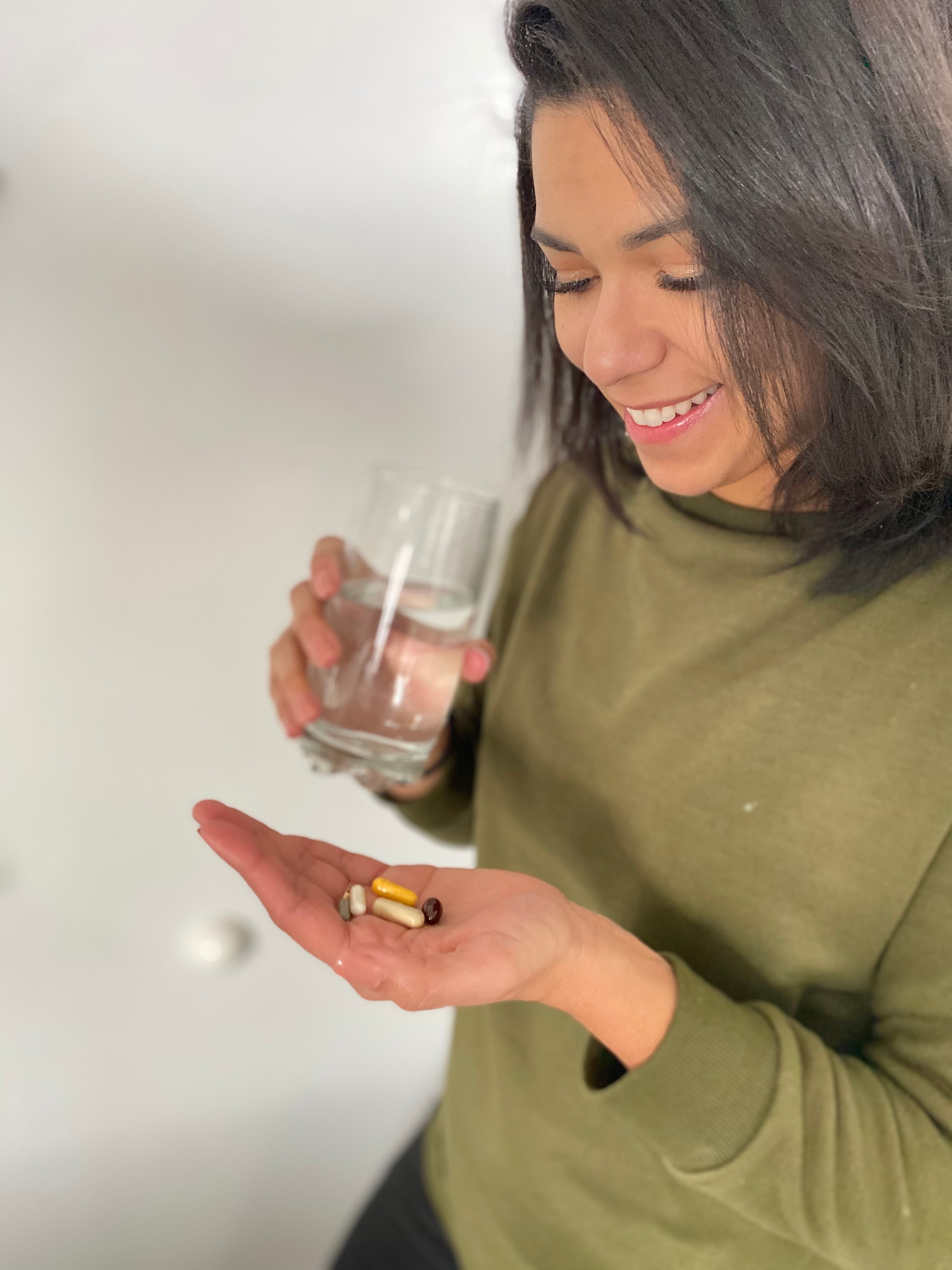 pills in hand